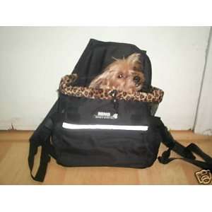 Black/leopard Pet Carrier Backpack
