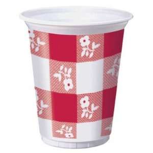 Red Gingham Plastic Party Cups, Pack of 25 Kitchen 