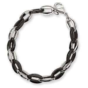  Stainless Steel and Black Color IP plated Fancy Bracelet 7 