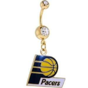  NBA Indiana PACERS Double Crystalline Gem Gold Belly 