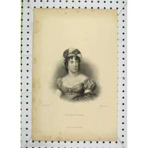  Antique Portrait Madame De Stael Engraving Finden
