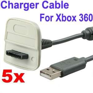   5x USB Charger Cable for Xbox 360 Wireless Controller PC Video Games