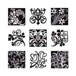  Inkadinkado Inchie Clear Stamps Floral Flourishes; 2 Items 