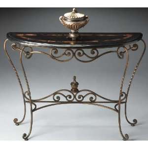  Metalworks Demilune Console Table   Butler Furniture