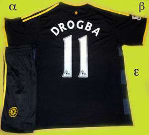 Chelsea FC Away DROGBA Soccer Jersey Shorts  USA CAN 