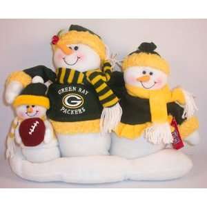 GREEN BAY PACKERS Snowman Family CHRISTMAS TABLE DISPLAY New Gift 