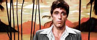 SCARFACE PACINO dvd original signed painting CANVAS ART GICLEE PRINT 