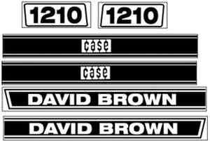 DB1210 Case   David Brown Tractor Hood Decal Set 1210  