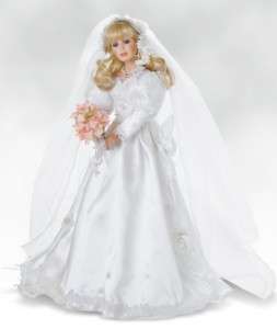 Nicolette, 22 Inches Bride Doll in Porcelain  
