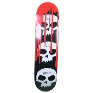  Zero 3 Skull Blood Black Skate Deck