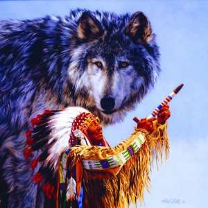   Spirit Of The Wolf 500pc Jigsaw Puzzle by Paul Calle Toys & Games