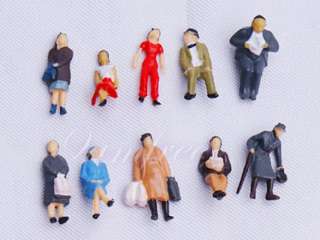 24 Painted Model Train People Figures Scale HO 1 : 87  