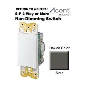 Leviton ACS15 1LG, Acenti 15A Digital Return to Neutral Switch with 