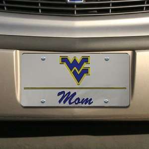  NCAA West Virginia Mountaineers Silver Mirrored Mom Car 
