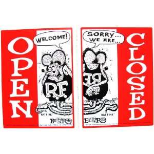 Rat Fink Open / Closed Sign Garage Business