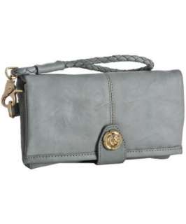 Rough Roses grey leather Francesca wallet with strap   up to 