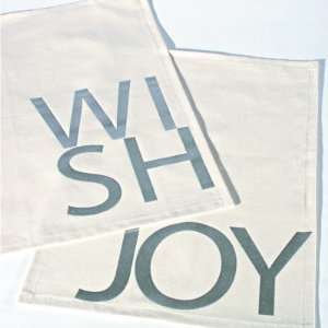    Set of Holiday Dish Tea Towels   Joy and Wish