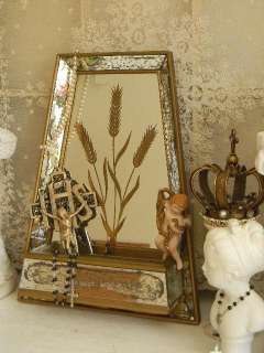   Hollywood Regency Era Wall Mirror w/shelf~Ghosting~Love it!  