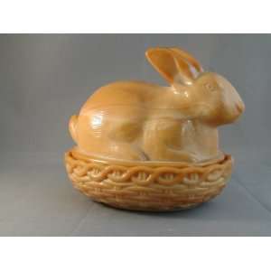  Chocolate Slag Glass Covered Bunny on Nest: Everything 