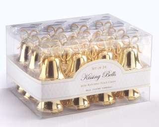 Gold Kissing Bells Place Card Photo Holder Wedding Reception 
