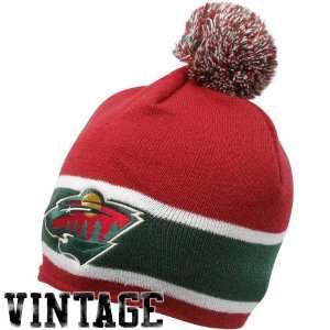  Old Time Hockey Minnesota Wild Red Green Retro Toque Knit 