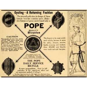   Ad Pope Bicycle Columbia Rambler Cleveland Tribune   Original Print Ad