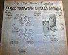   BIG Headline ST VALENTINES DAY MASSACRE Al Capone Gang CHICAGO