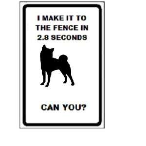  Husky I Make It to the Fence in 2.8 Seconds Can You? 9x12 