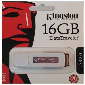  Kingston 16GB DataTraveler I USB 2.0 Flash Drive in Red (DTI/16GB 