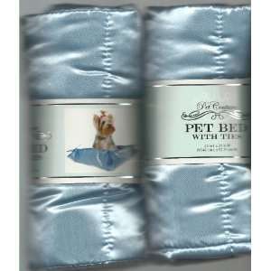  Pet Couture Pet Bed with Ties for Small Pets (Light Blue 