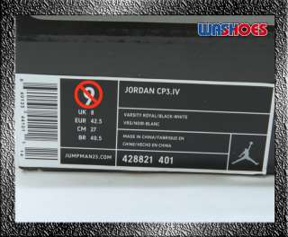 Product Name Nike Jordan CP3.IV Varsity Royal/Black White US 8.5~11.5