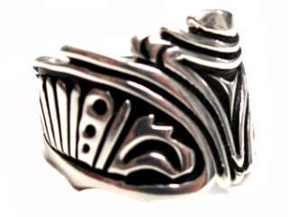 Steven J Begay –Gorgeous Silver Overlay Ring–New Design  