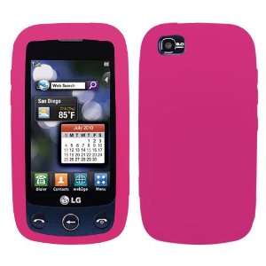   Skin Cover (Hot Pink) for LG GS505 (Sentio) Cell Phones & Accessories