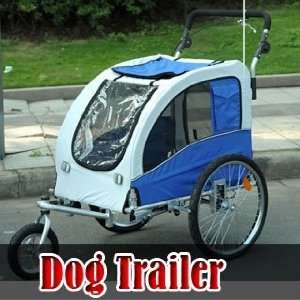  Frugah New Blue Color Puppy Dog Bike Trailer Stroller 2 in 