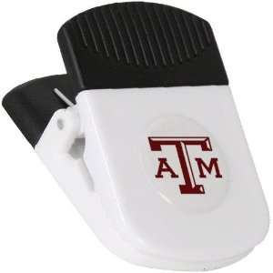  Texas A&M Aggies White Team Logo Magnetic Chip Clip 