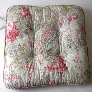  Shabby and Vintage Style Blue W/pink Floral Soft Chair Pad 