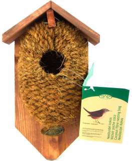 Bird House Nest Coconut Roosting Birdhouse w/ Roof  