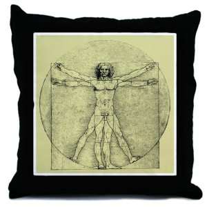  Throw Pillow Vitruvian Man by Da Vinci: Everything Else