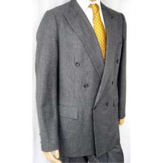 Tom James BESPOKE $1495 Men’s Suit 42 XL Pinstripe DB Custom Made 