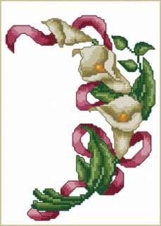 Calla Lilies machine embroidery designs for 5x7 hoops  