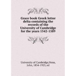  Grace book Greek letter delta containing the records of 