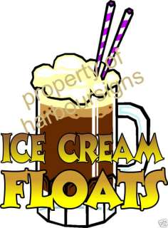 Ice Cream Float Drinks Root Beer Sign Decal Sticker 12  