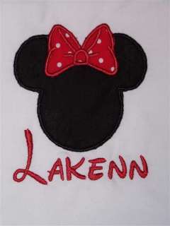 Personalized Custom MINNIE MOUSE Red Bow Birthday Shirt  