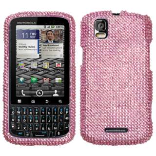 Pink BLING Case Cover+SCREEN for Motorola Droid Pro  
