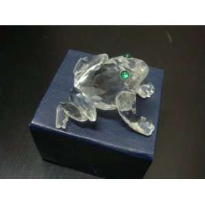  Glass Crystal Paperweight Sitting Bullfrog Frog Hot 