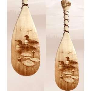  Loon Wood Canoe Paddle Wall Hanging: Home & Kitchen