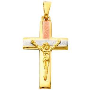    color Gold Jesus Cross Religious Charm Pendant: GoldenMine: Jewelry
