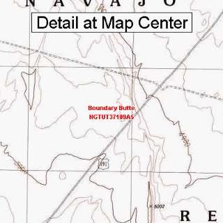 USGS Topographic Quadrangle Map   Boundary Butte, Utah (Folded 