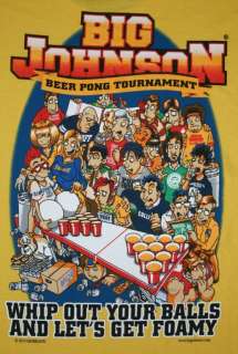 Big Johnson T Shirt Beer Pong Tournament size Large  
