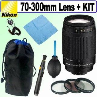 Nikon 70 300mm f/4 5.6G AF Nikkor SLR Camera Lens (Worldwide) + Deluxe 